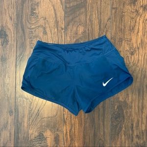Blue nike running shorts